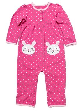 Carter’s Pink Heart Bunny Romper 24M